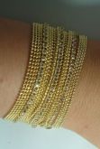 Pulseira estilo Bracelete Banhado a Ouro com Strass