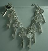 Pulseira Feminina Banhado a Prata modelo de chave PFP 90